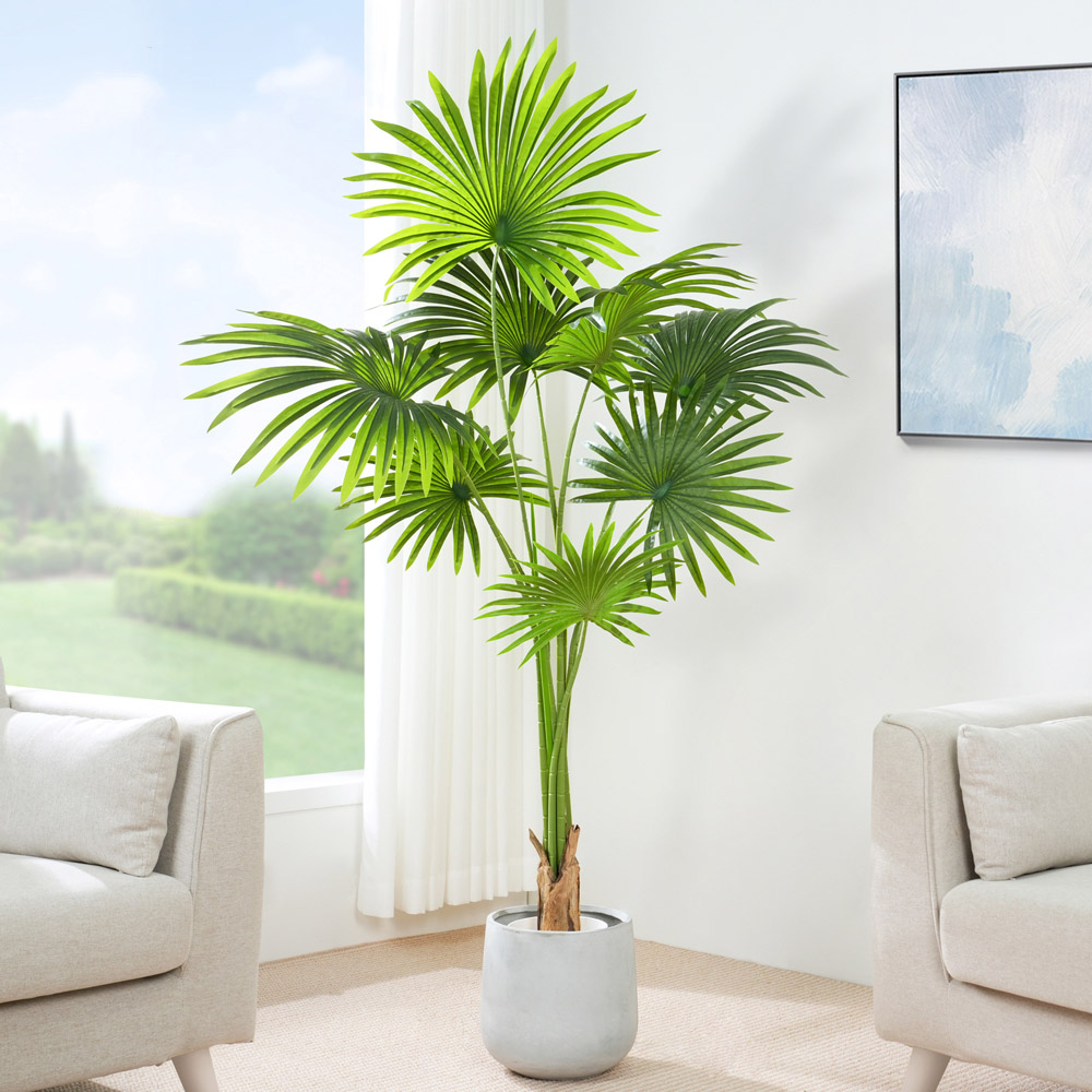 Fan Palm Tree Indoor Artificial Plant 160cm Image 2