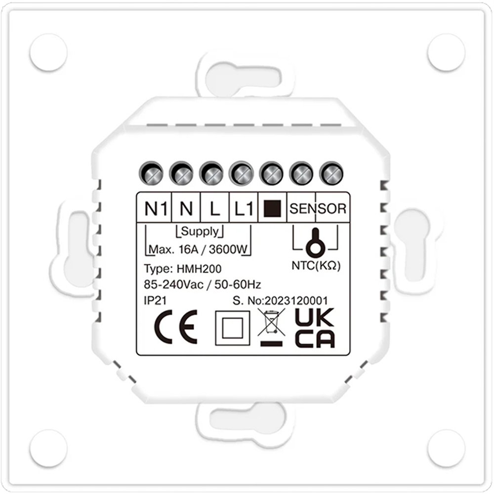 HeatMyHome Black 16A Electric Underfloor Heating Controller Image 3
