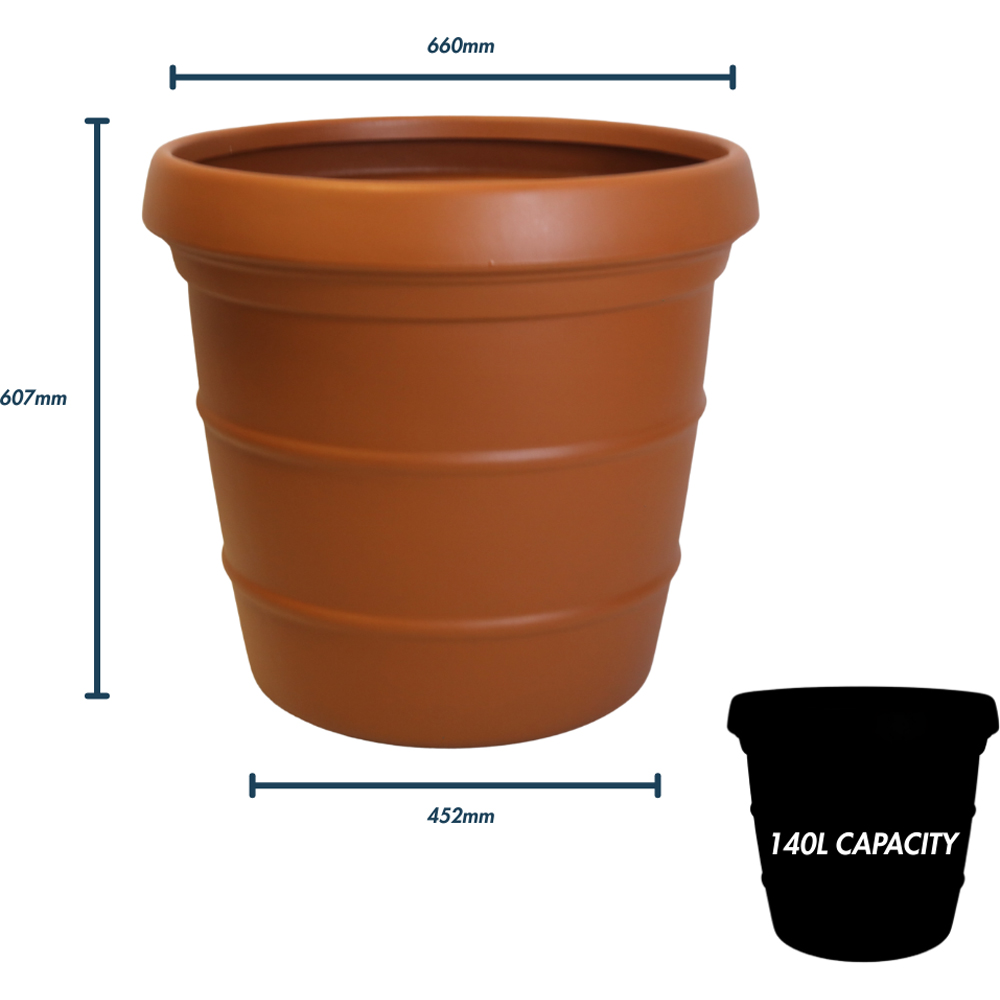 Trifibre Kesington Rust Planter 60 x 45cm Image 7