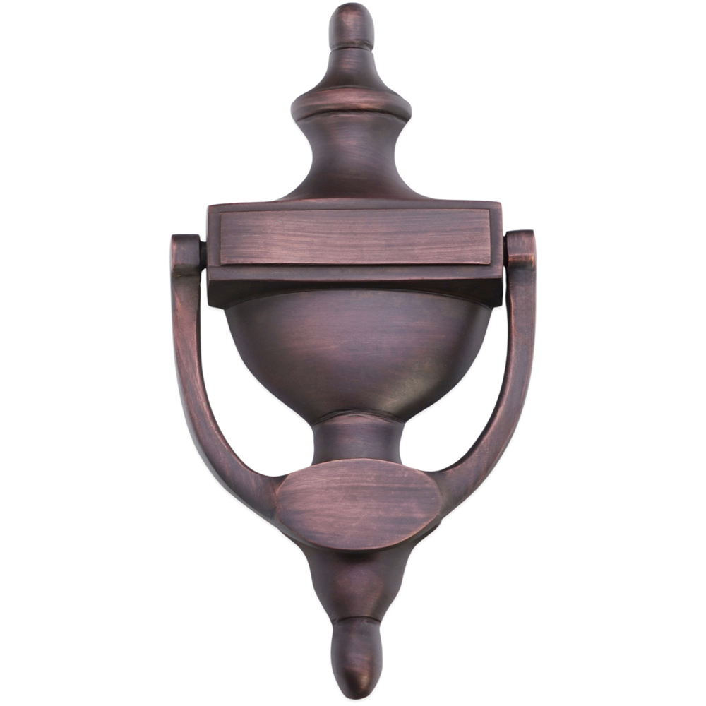 Spira Brass Aged Bronze Victorian Small Door Knocker Image 3