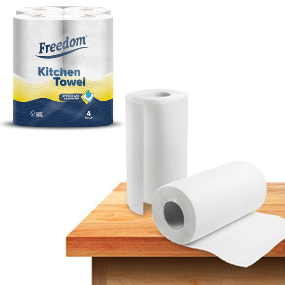 Freedom Aloe Vera Toilet Paper 3 Ply with Kitchen Towel 24 Rolls 2 Ply Image 3