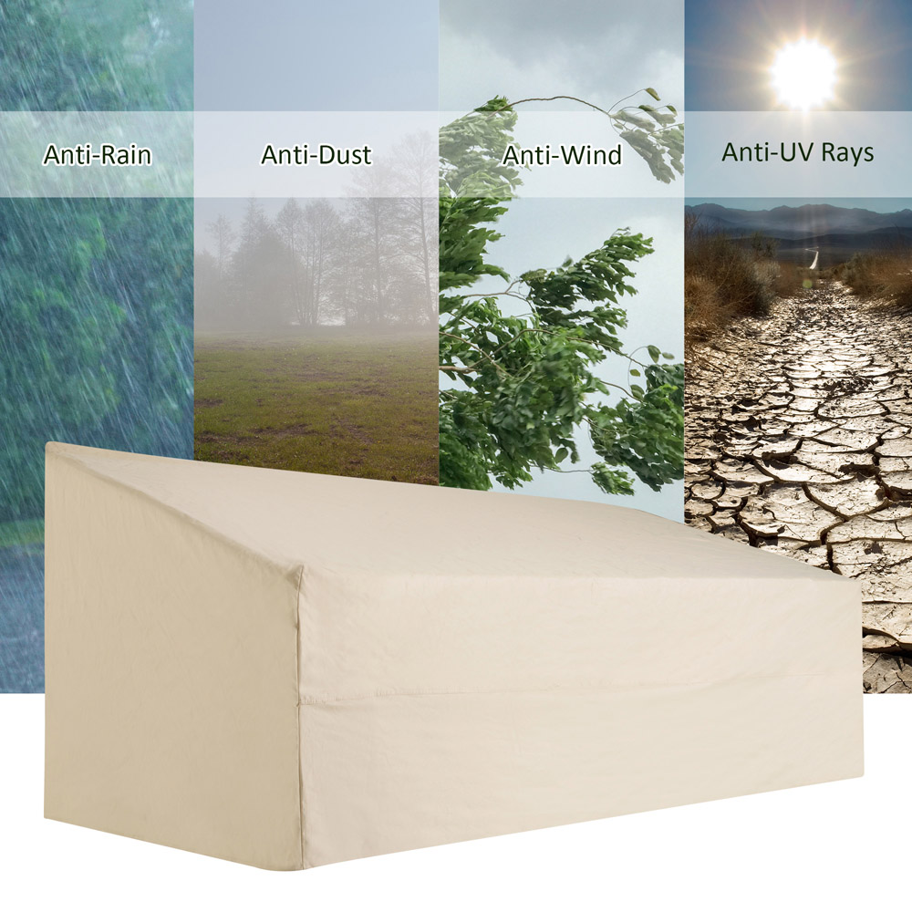 Outsunny Beige 3 Seater Garden Furniture Cover 218 x 111 x 63cm Image 6