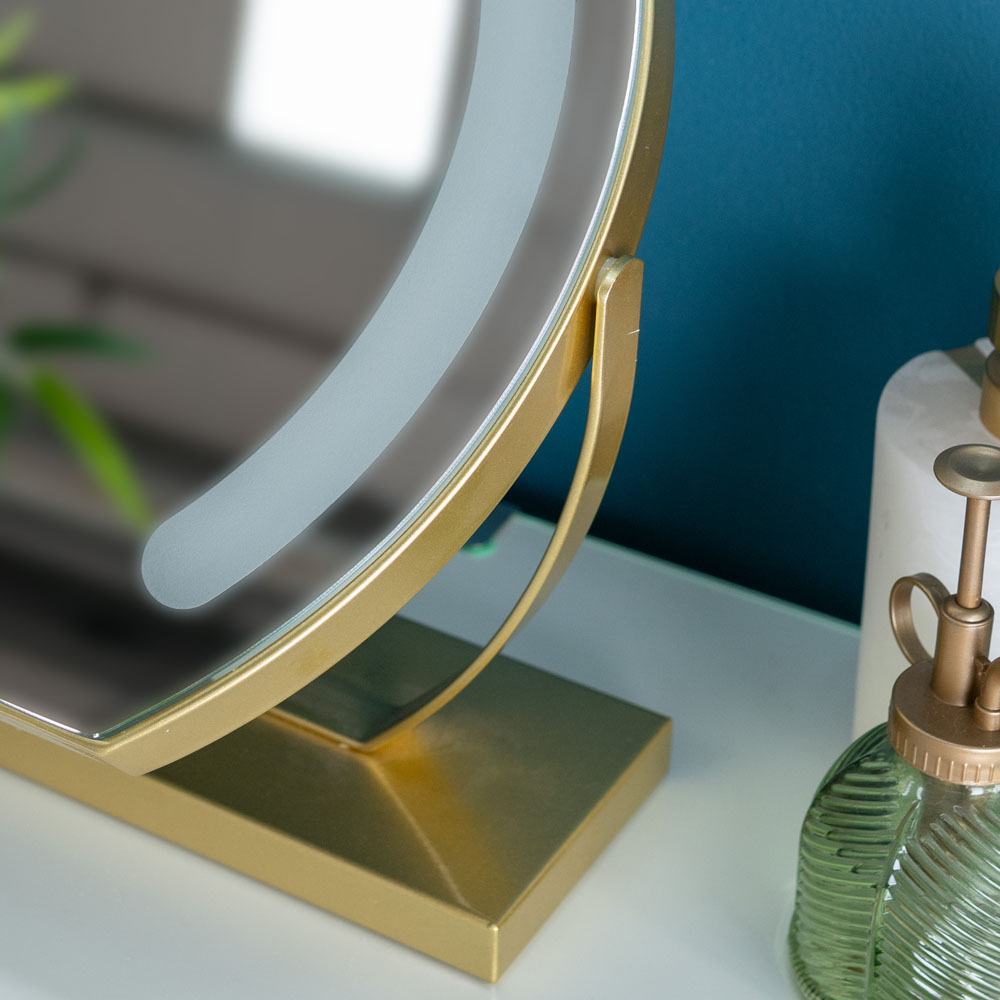 ValueLights Vanity Gold LED Mirror 38 x 41cm Image 3