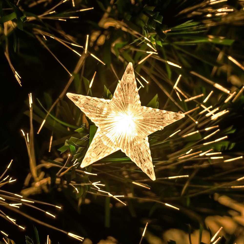 The Christmas Centre 12 Warm White LED Green Fibre Optic Artificial Xmas Tree 2ft Image 7