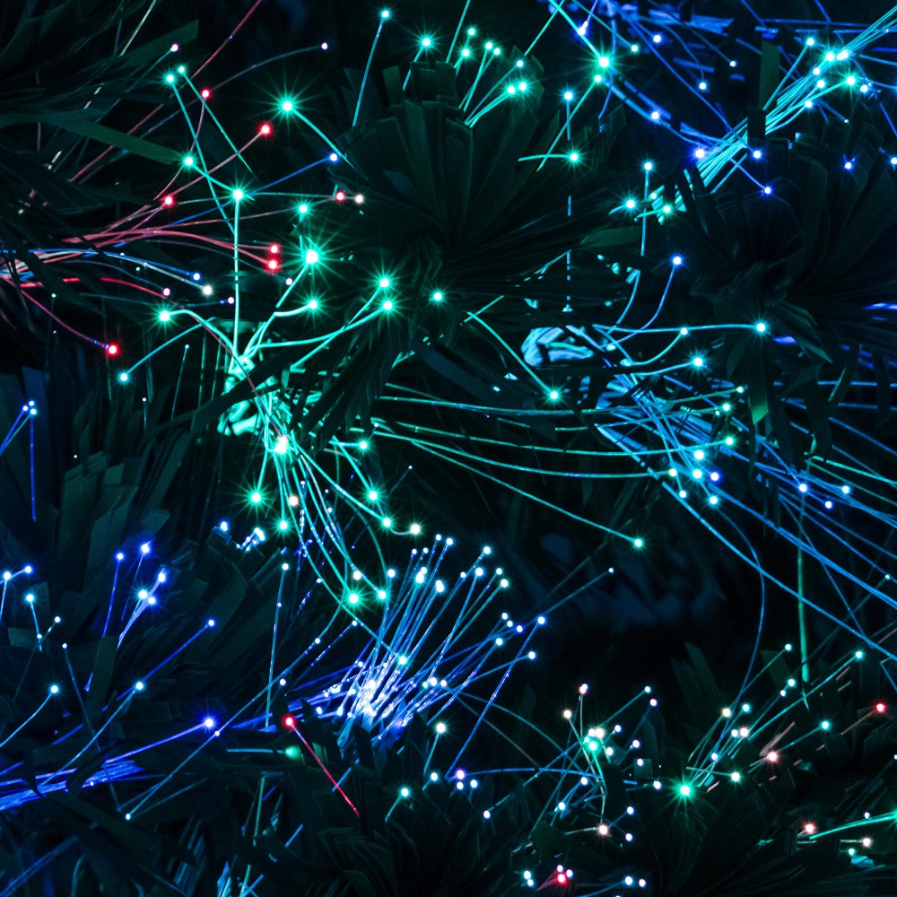 The Christmas Centre Warm White LED Green Pin Prick Fibre Optic Artificial Xmas Tree 4ft Image 6