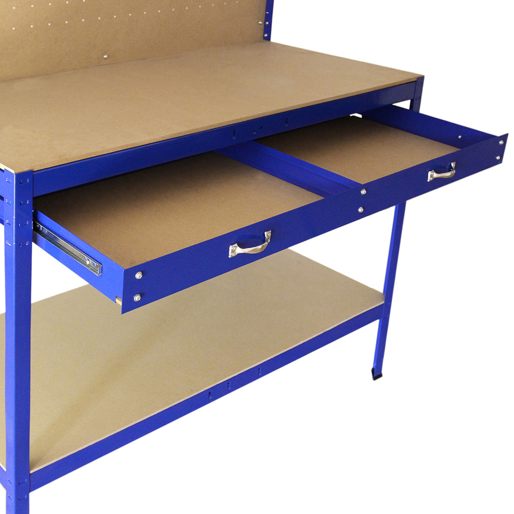 Monster Shop Blue Workbench with Pegboard Image 5