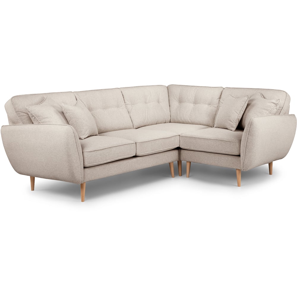 Opry Faro 4 Seater Button Back Beige Corner Sofa Image 2