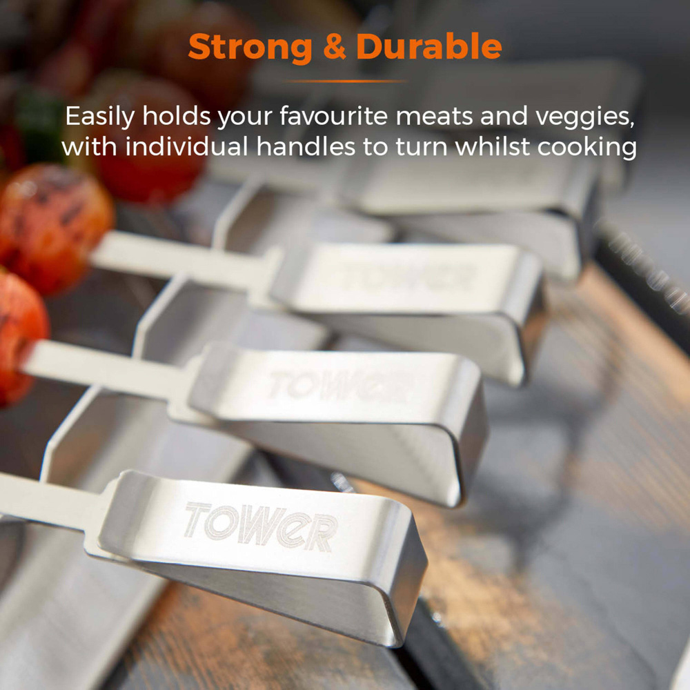 Tower 6 Piece Skewer Set with Stand Image 4