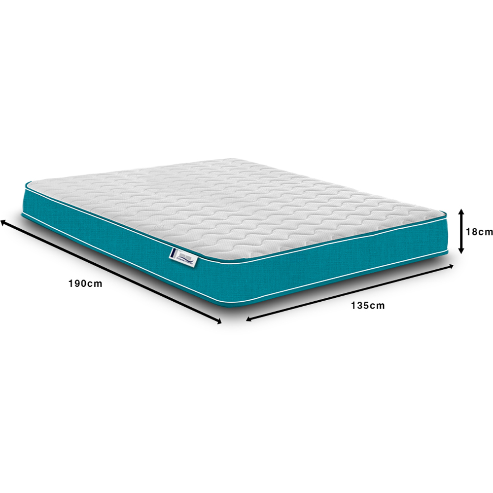 Extreme Comfort Cooltouch Colours Double Teal Blue Memory Foam and Spring Mattress Image 5