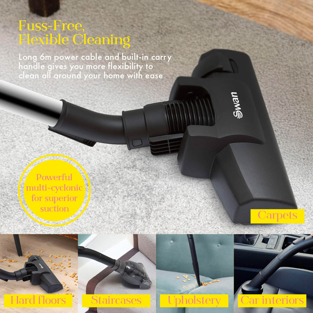 Swan LQOC SC15817QOC Cylinder MultiCyclonic Pets Vacuum Cleaner Image 5