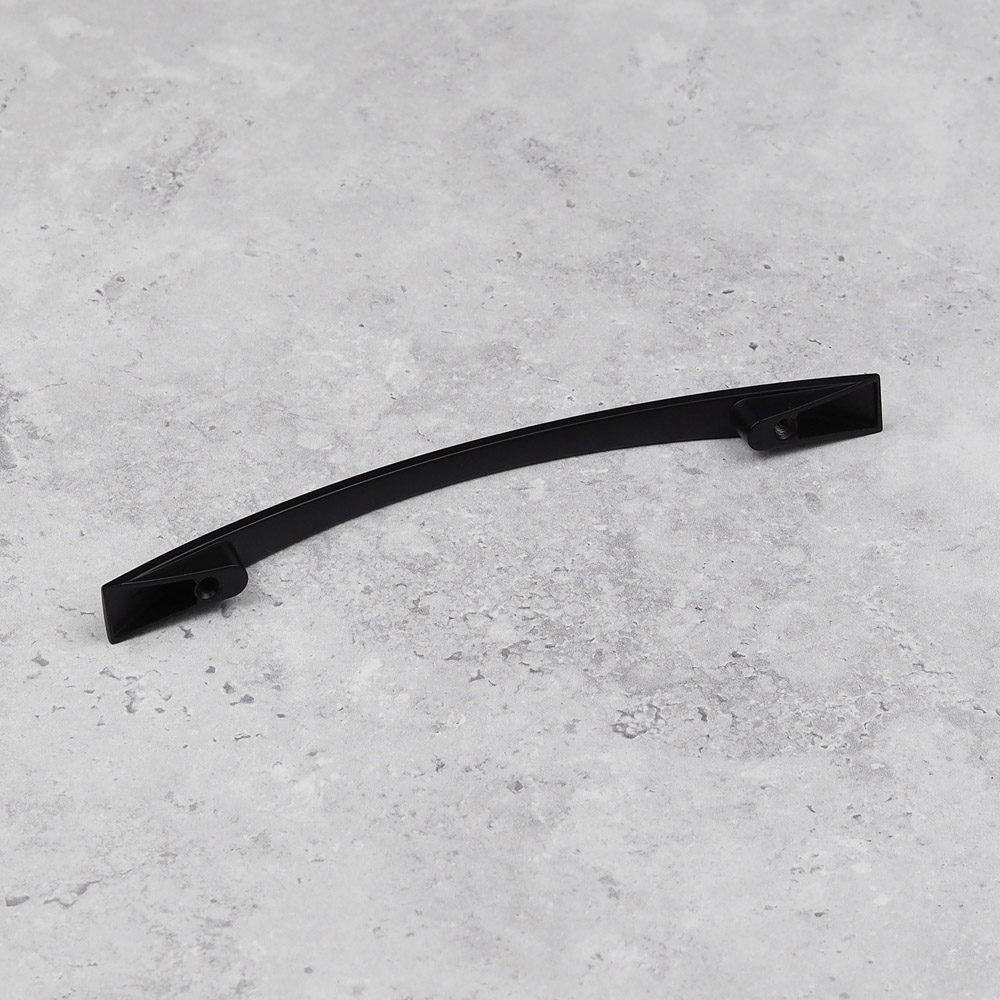 Handle & Home Matt Black Bow Handle 128mm Image 5