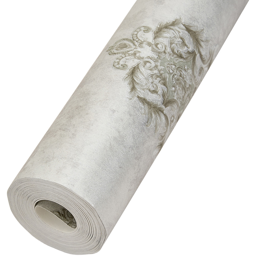 Living and Home Textured 3D Embossed Light Grey Non-Pasted Wallpaper Image 4