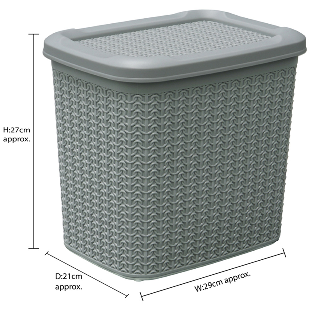 JVL Loop 10L Grey Storage Basket Image 4