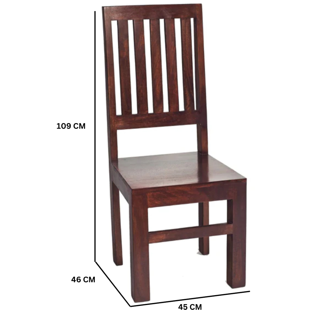 Brooklyn Nihash Toko Set of 2 Dark Mango Slat Back Chairs Image 6