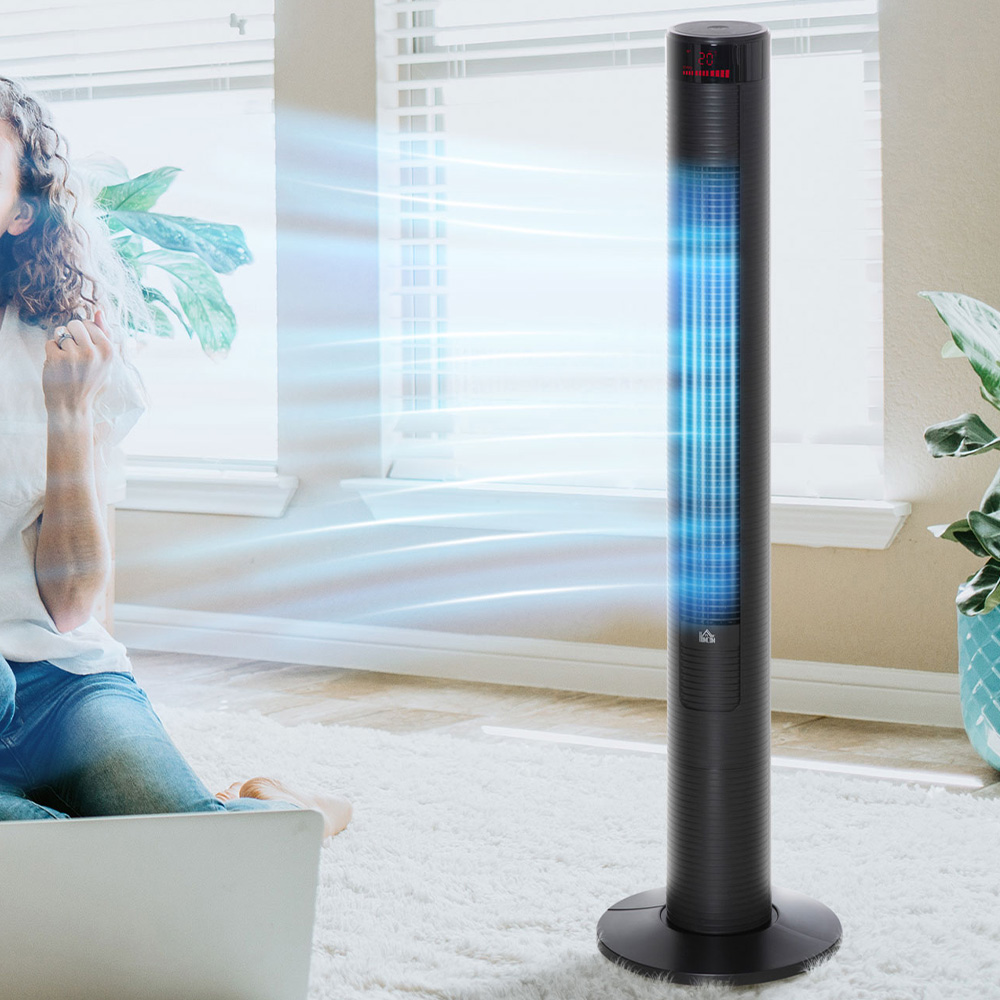 HOMCOM Black Tower Fan 46 inch Image 2
