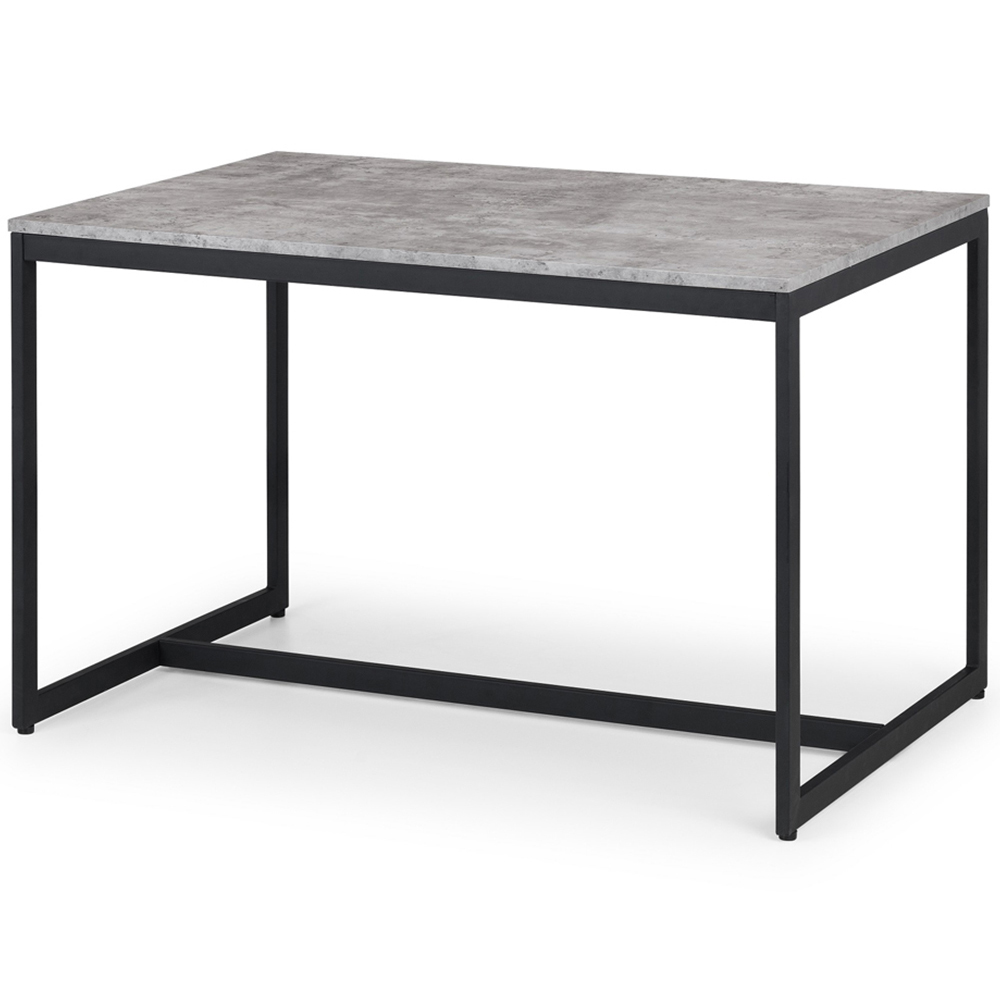 Julian Bowen Staten Concrete Effect 4 Seater Dining Set Black Image 3