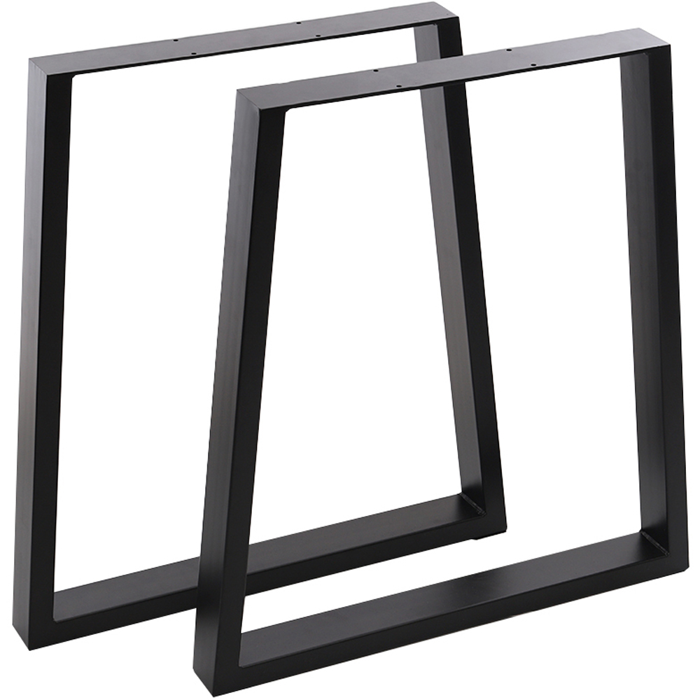 Living and Home 2 Pack Black Industrial Trapezoidal Iron Furniture Leg 81 x 71cm Image 2