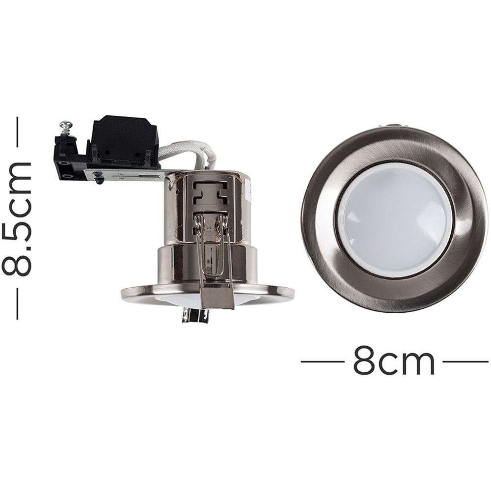 ValueLights Brushed Chrome Warm White LED Ceiling Downlight 4 Pack Image 5