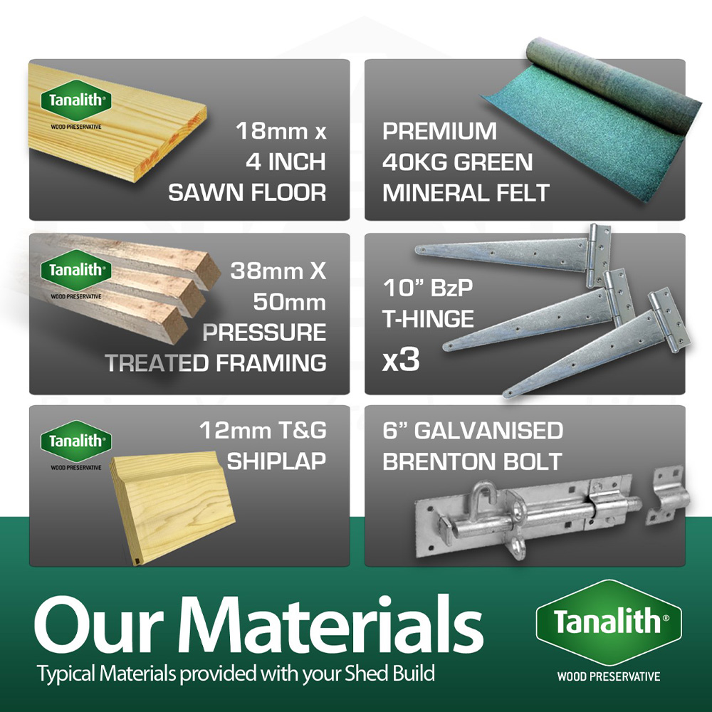 DIY Sheds 18 x 8ft Tongue and Groove Timber Pent Garden Shed Image 5