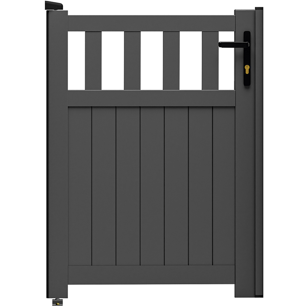 Readymade Gates Anthracite Grey Aluminium Vertical Mix Infill Pedestrian Gate 1400 x 1100mm Image 1