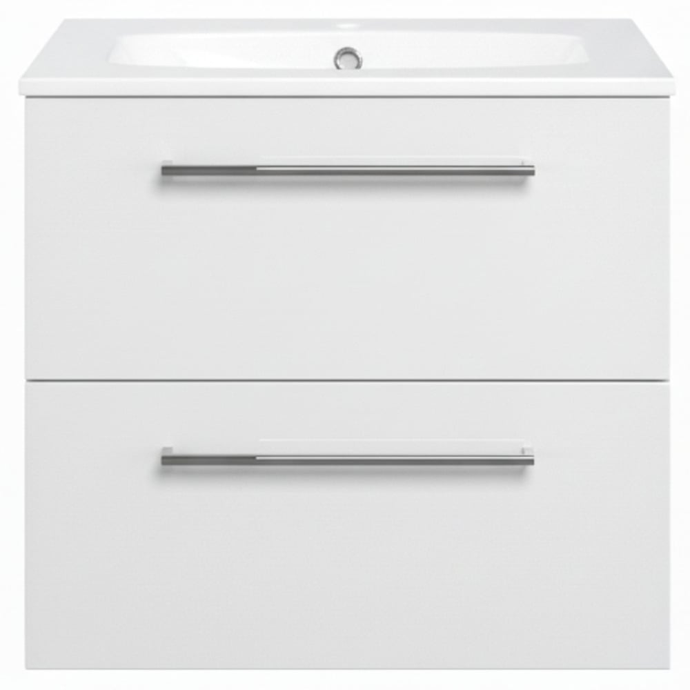 Bathstore Milford 2 Door White Wall Hung Basin Unit 610mm Image 4