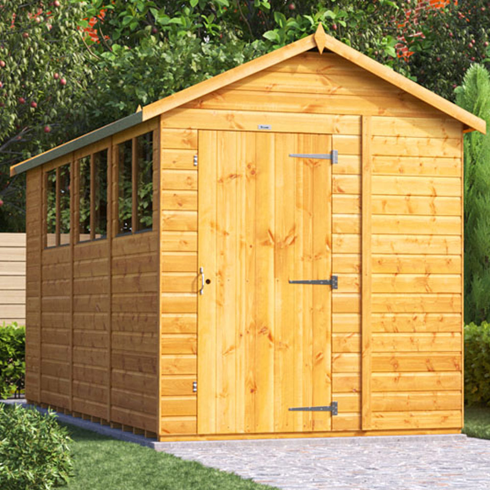 Power Sheds 14 x 6ft Apex Wooden Shed with Window Image 2