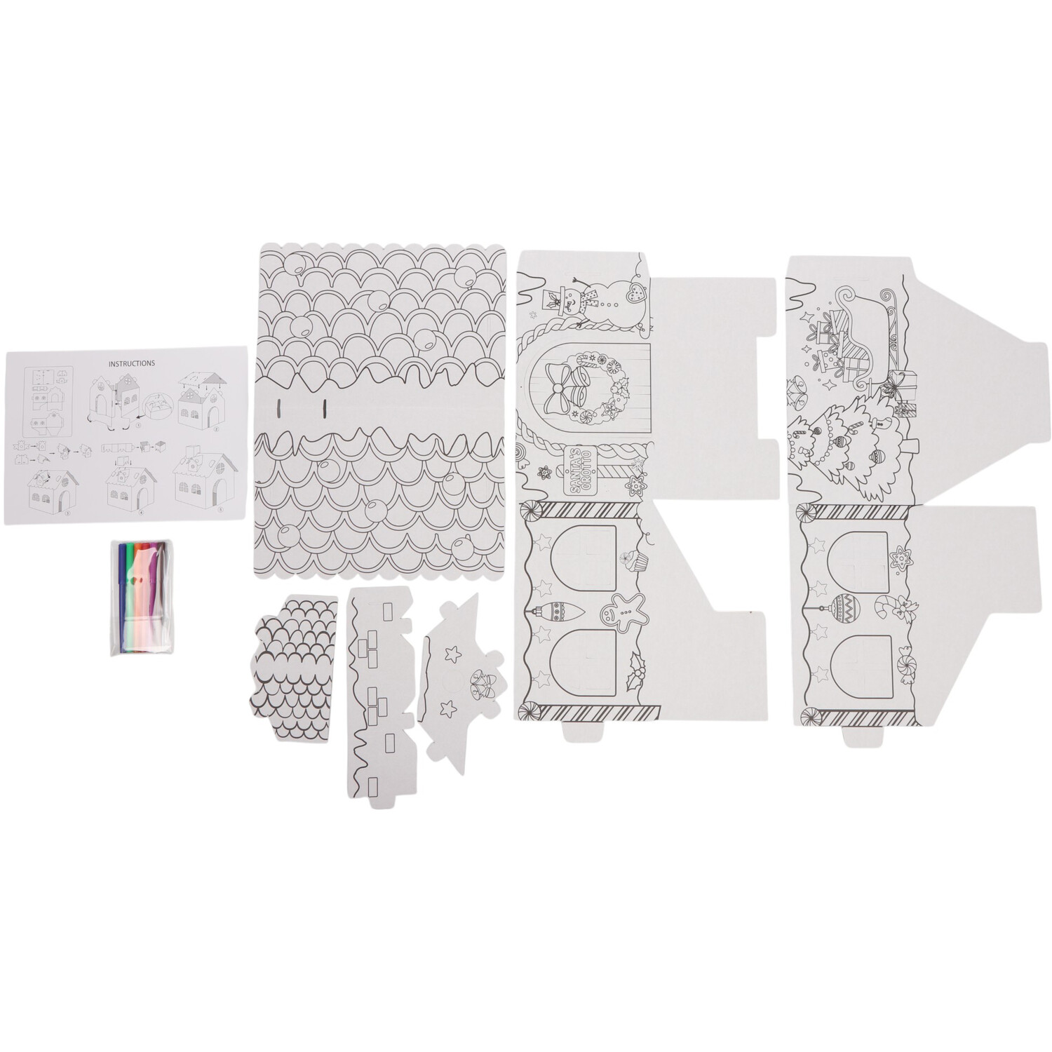 Build and Decorate Your Own Santa's Grotto Kit White Image 3