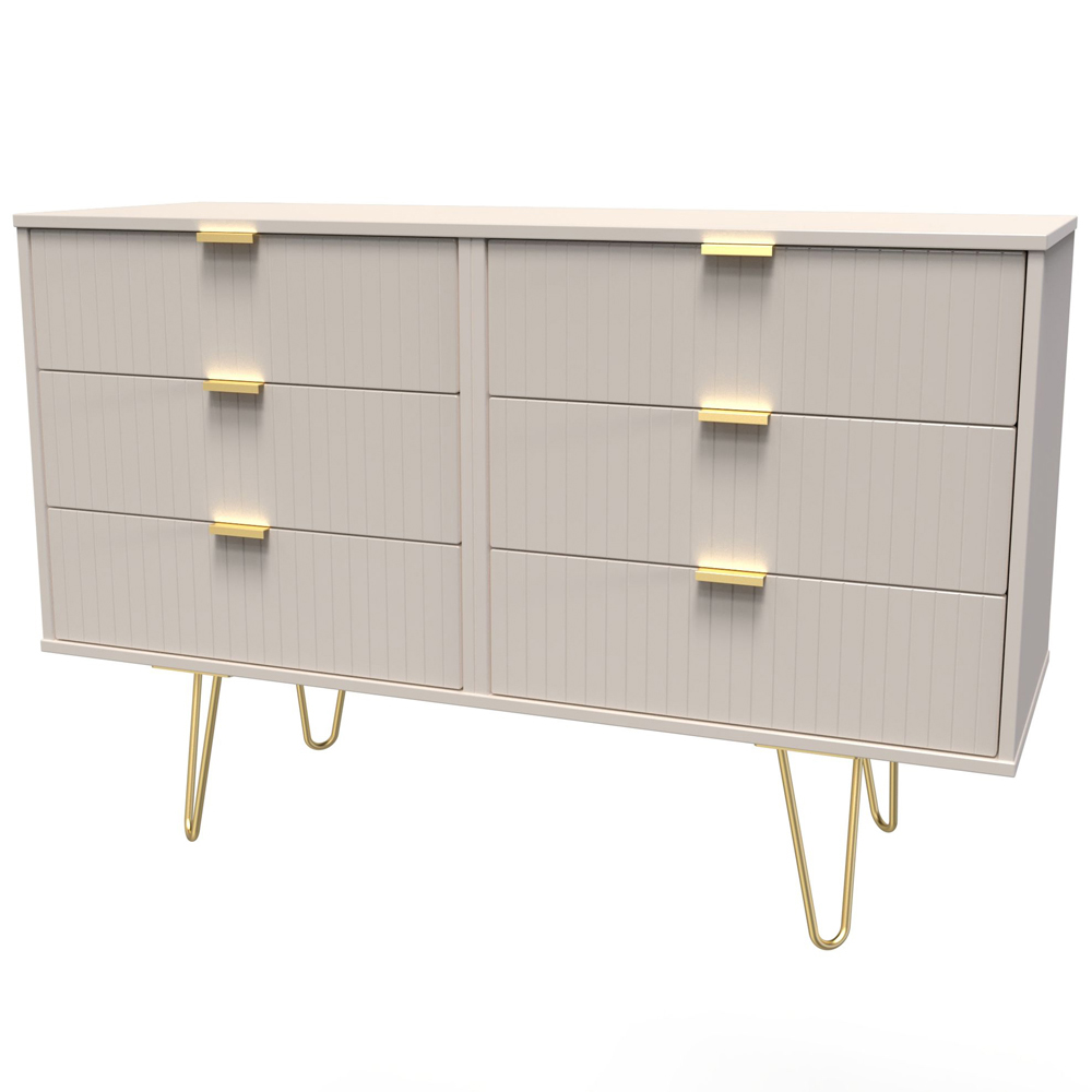 Crowndale Linear 6 Drawer Kashmir Matt Chest of Drawers Ready Assembled Image 2