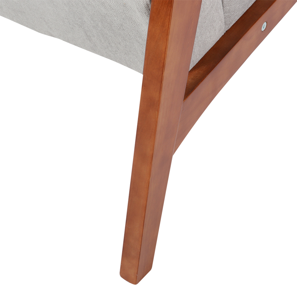 Living and Home Light Grey Tufted Armchair Image 7