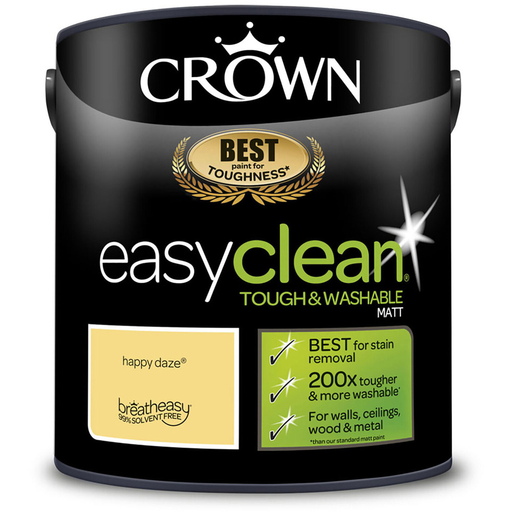 Crown Easyclean Matt Emulsion Paint - Happy Daze Image 2