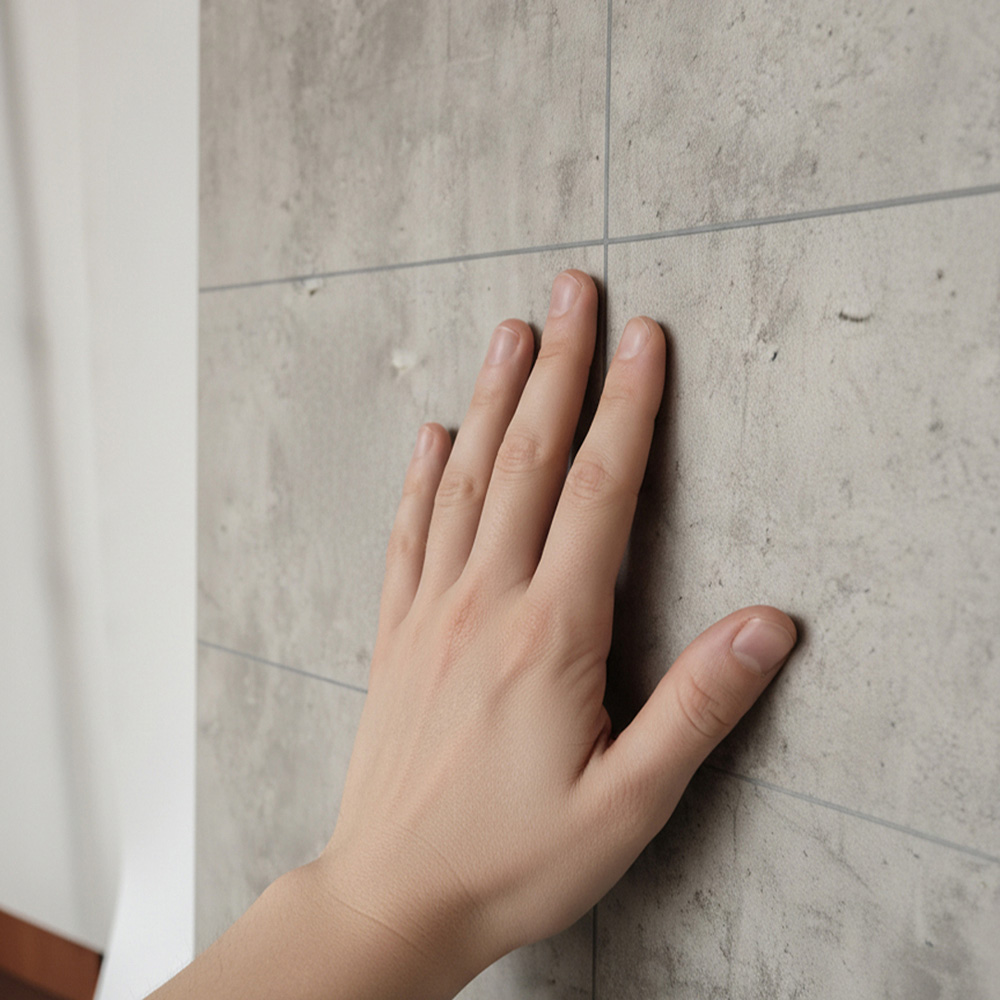 Britwall White Lines Concrete Brick Matt Finish Shower Panel 2400 x 1000 x 10mm 3 Pack Image 3