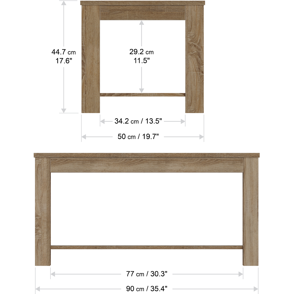 AVF Calibre Single Shelf Rustic Sawn Oak Coffee Table Image 5