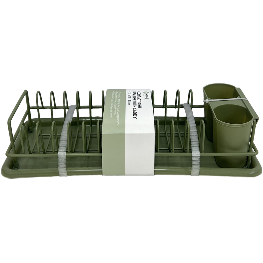 My Home Compact Dish Drainer Caddy Olive Image 2