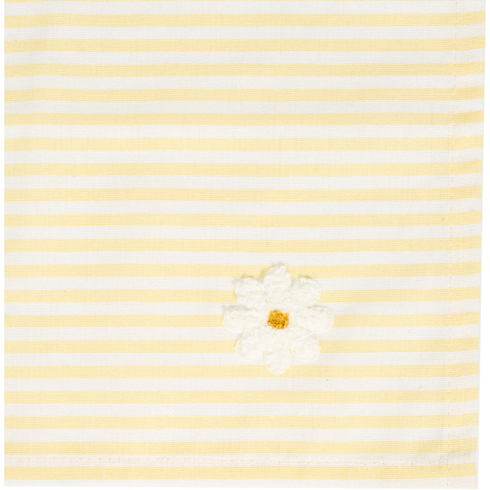 Pack of 2 Embroidered Daisy Placemats Yellow Image 4