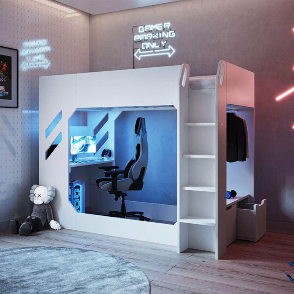 Recoil Shuttle Single White High Sleeper Image 8