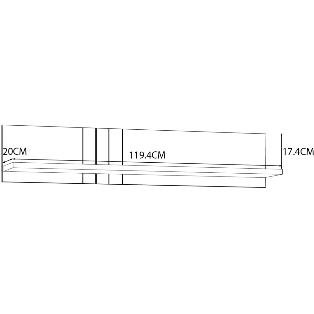 Florence Grafton Cream and Oak Wall Shelf Image 6