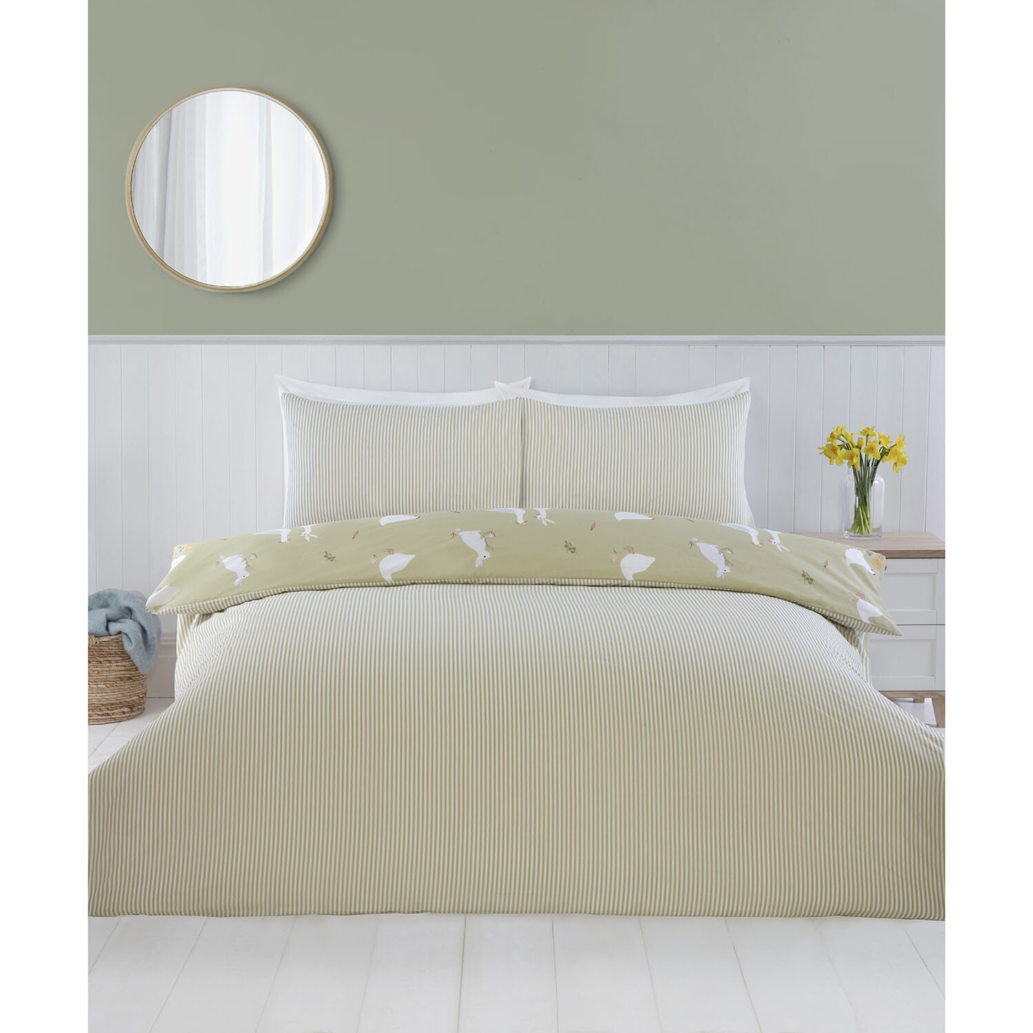 Spring Animals Duvet Set - Green / Double Image 2