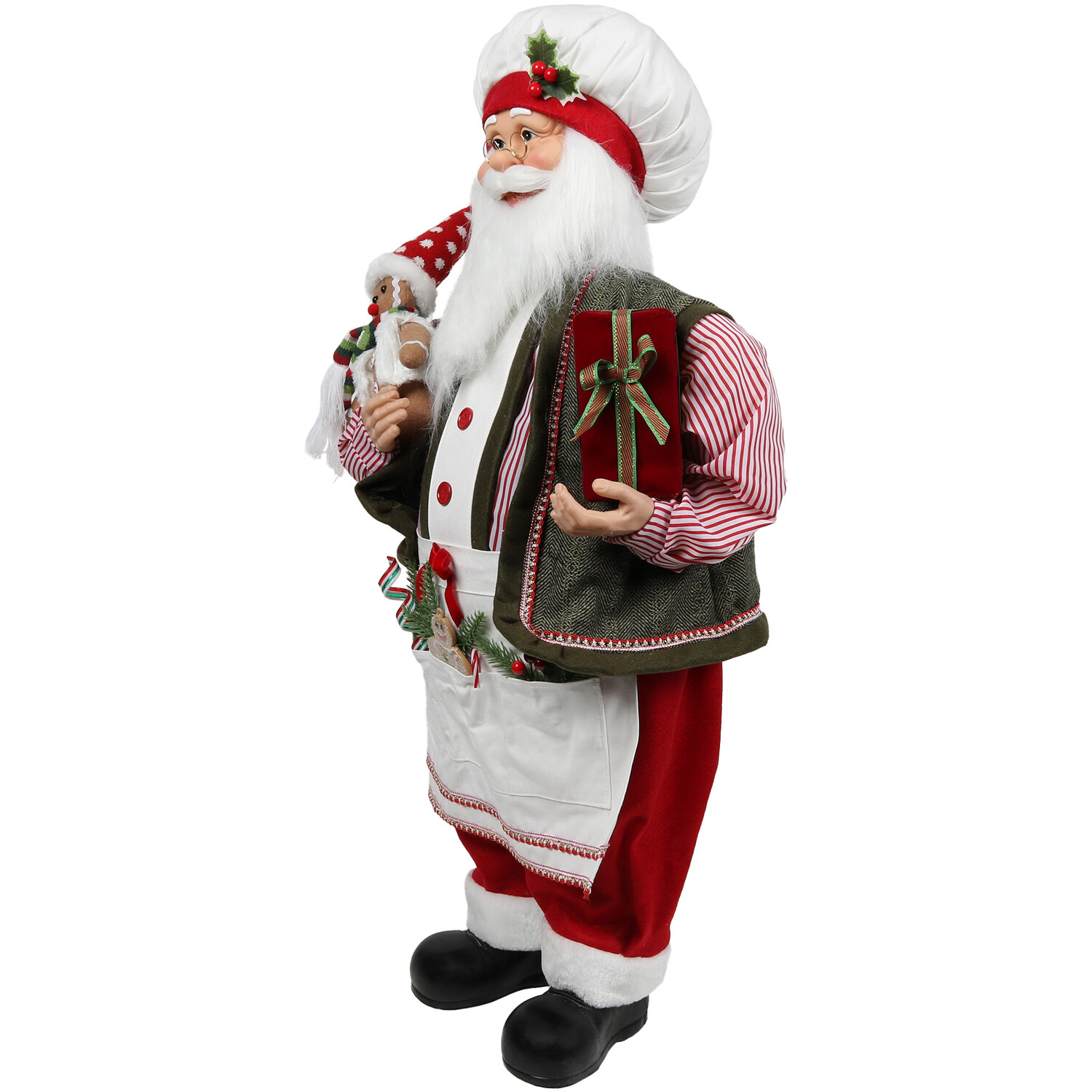 90cm Chef Standing Santa - Red Image 3