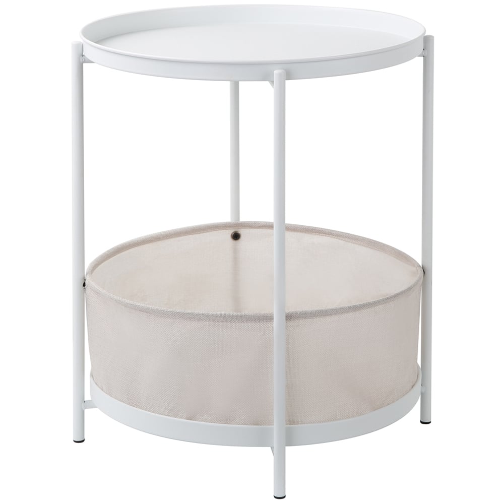 Bakewell Single Shelf White Coffee Table Image 2