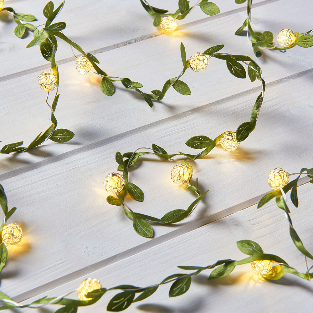 Botanical Garland 20 LED Warm White String Light Image 4
