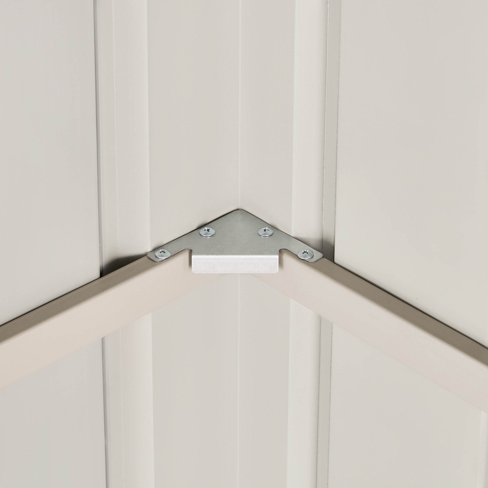 Globel 6 x 5ft 2 Door Grey Metal Apex Garden Shed Image 7