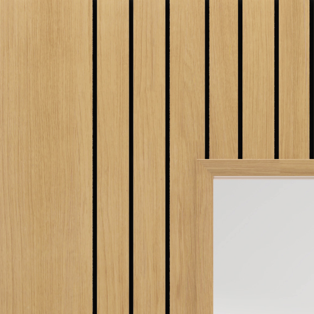 JB Kind Aria Oak Glazed Laminated Internal Door 1981 x 610mm Image 3