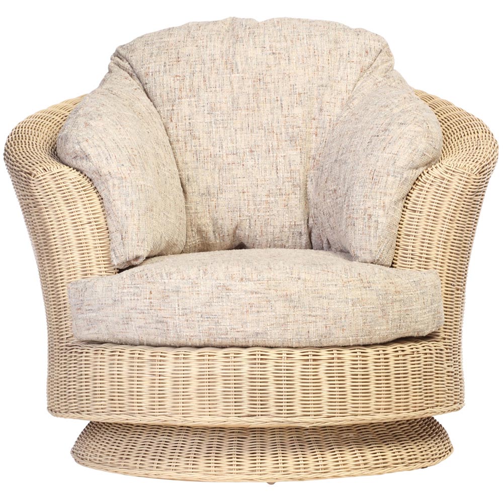 Desser Furniture Burford Natural Rattan and Farrow Swivel Tub Chair Image 3