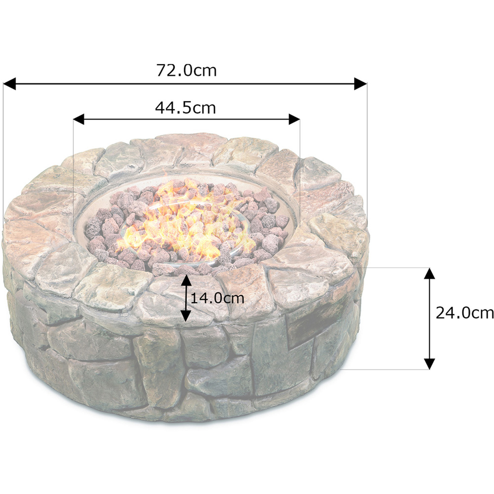 Centurion Supports Fireology Kaluya Bronze Eco Stone Finish 40000 BTU Gas Fire Pit Image 9