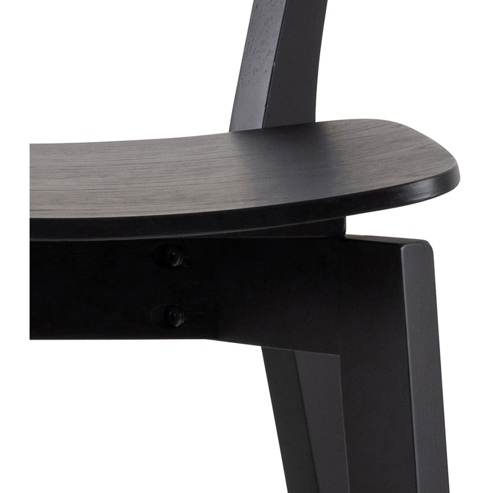 Florence Roxby 4 Seater Bar Dining Table Oak and Black Image 6