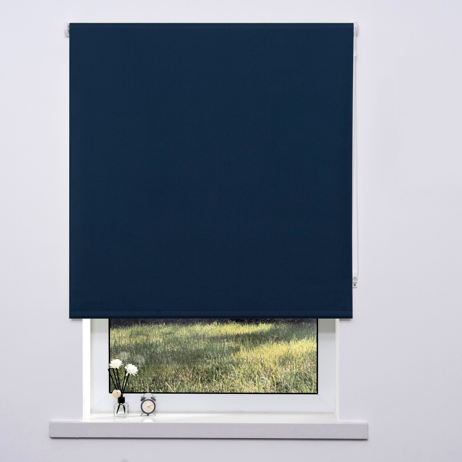 Plain Blackout Blinds Evening Blue 60cm Image 2