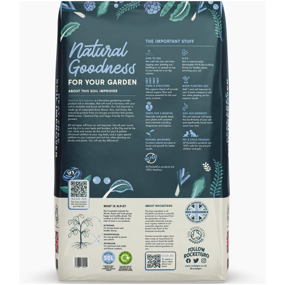 Thompson and Morgan RocketGro Soil Improver 50L Image 2