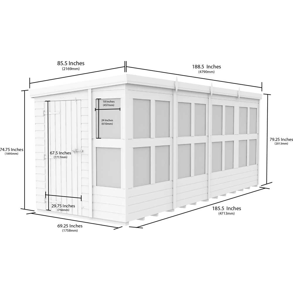 DIY Sheds 16 x 6ft Tongue and Groove Timber Apex Potting Shed Image 7