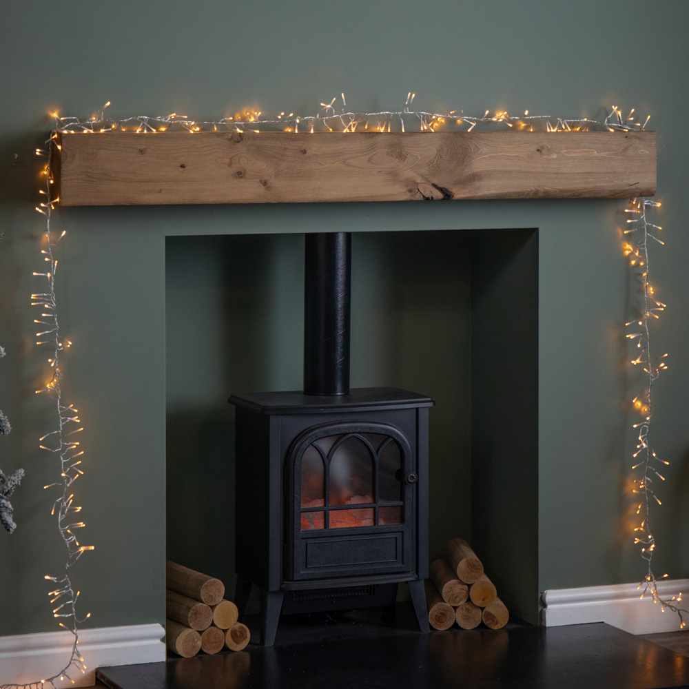 Samuel Alexander 720 Vintage Gold LED Clear Cable Christmas Cluster Light 9.3m Image 3