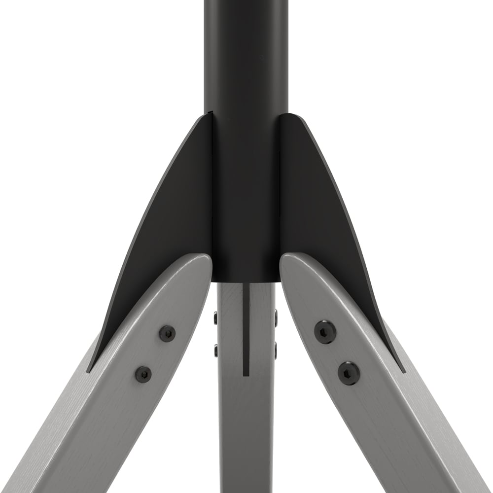 AVF Hoxton Sound Single Shelf Grey Freestanding Tripod TV Unit Image 6